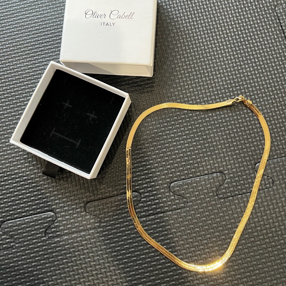 NIB Oliver Cabell Herringbone Necklace